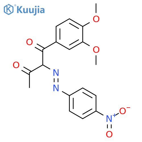 1,3-BUTANEDIONE, 1-(3,4-DIMETHOXYPHENYL)-2-[(4-NITROPHENYL)AZO]- structure
