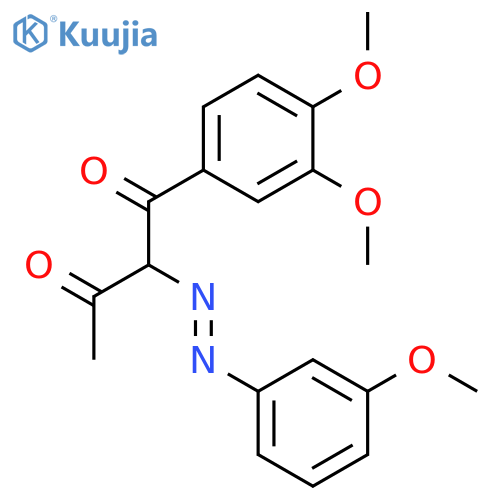 1,3-BUTANEDIONE, 1-(3,4-DIMETHOXYPHENYL)-2-[(3-METHOXYPHENYL)AZO]- structure