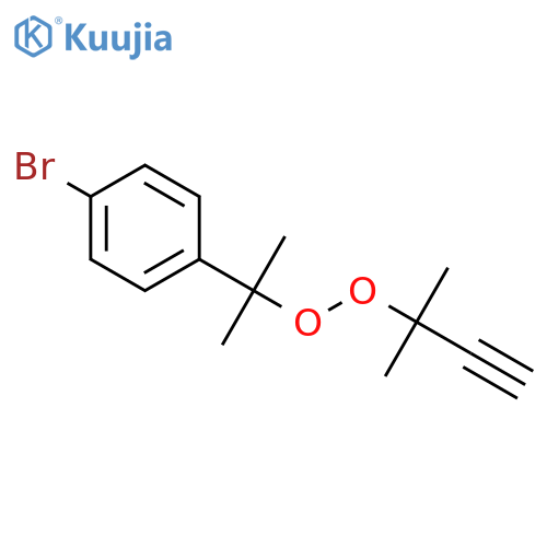 Peroxide, 1-(4-bromophenyl)-1-methylethyl 1,1-dimethyl-2-propynyl structure