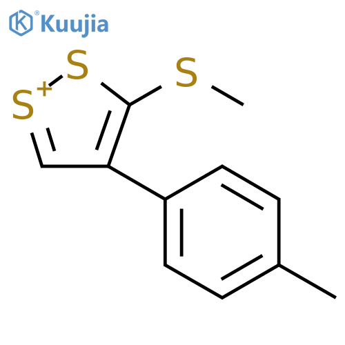 1,2-Dithiol-1-ium, 4-(4-methylphenyl)-3-(methylthio)- structure