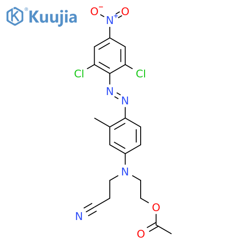 Propanenitrile,3-[[2-(acetyloxy)ethyl][4-[2-(2,6-dichloro-4-nitrophenyl)diazenyl]-3-methylphenyl]amino]- structure