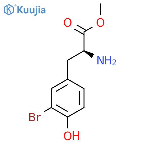 methyl (2S)-2-amino-3-(3-bromo-4-hydroxyphenyl)propanoate structure