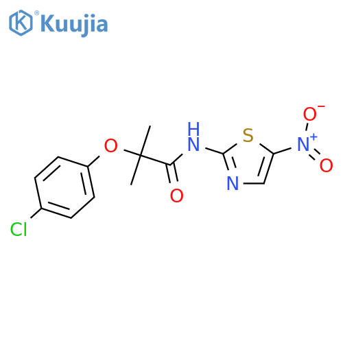 2-(4-chlorophenoxy)-2-methyl-N-(5-nitro-1,3-thiazol-2-yl)propanamide structure