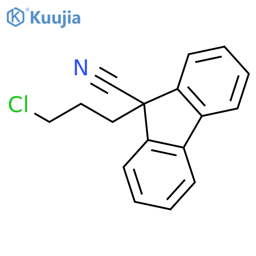 9H-Fluorene-9-carbonitrile, 9-(3-chloropropyl)- structure