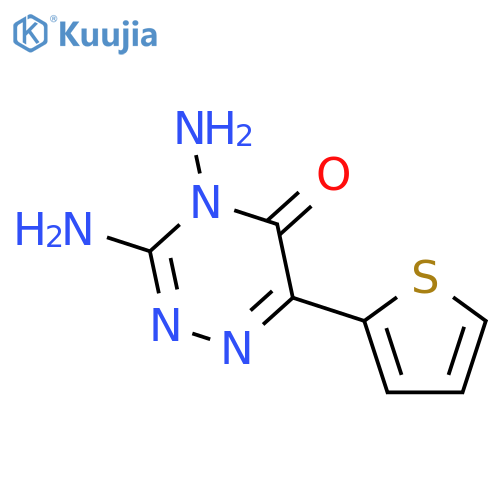3,4-diamino-6-(thiophen-2-yl)-4,5-dihydro-1,2,4-triazin-5-one structure