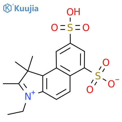3-Ethyl-1,1,2-trimethyl-8-sulfo-1H-benzo[e]indol-3-ium-6-sulfonate structure