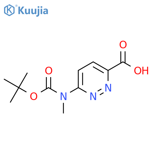 6-{[(Tert-butoxy)carbonyl](methyl)amino}pyridazine-3-carboxylic acid structure
