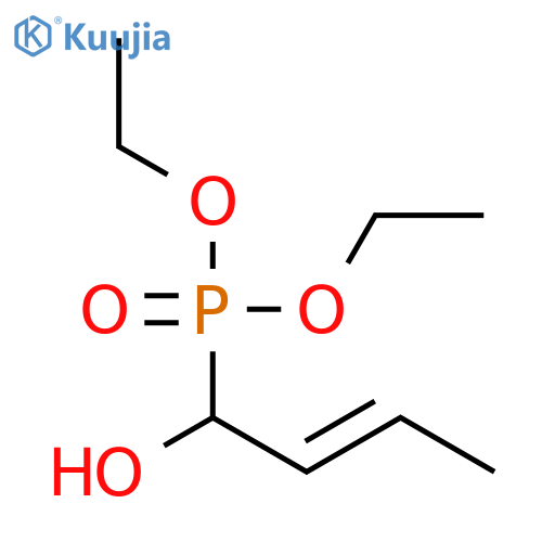 Phosphonic acid, [(2E)-1-hydroxy-2-butenyl]-, diethyl ester structure