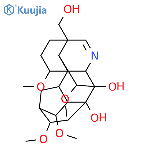 4-Methylaconit-19(N)-ene-1,6,7,8,14,16,18-heptol; (1α,5β,6β,14α,16β)-form, O1,O6,O14,O16-Tetra-Me structure