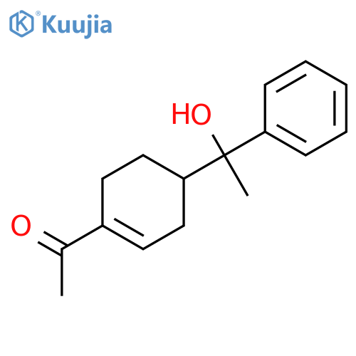 Ethanone, 1-[4-(1-hydroxy-1-phenylethyl)-1-cyclohexen-1-yl]- structure