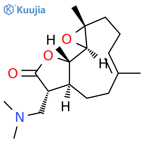 Oxireno[9,10]cyclodeca[1,2-b]furan-9(1aH)-one, 8-[(dimethylamino)methyl]-2,3,6,7,7a,8,10a,10b-octahydro-1a,5-dimethyl-, (1aR,4E,7aS,8R,10aS,10bR)- structure