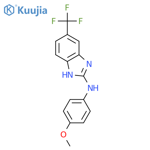1H-Benzimidazol-2-amine, N-(4-methoxyphenyl)-5-(trifluoromethyl)- structure