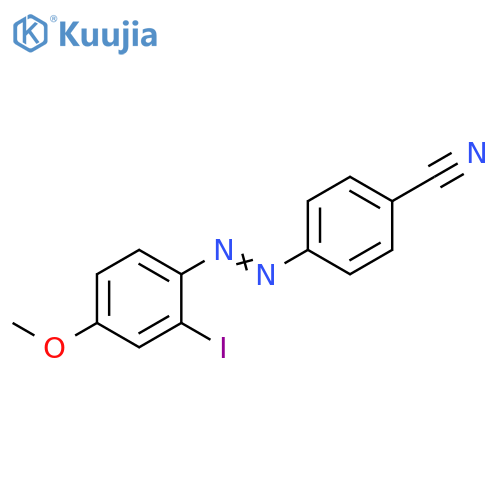 Benzonitrile, 4-[(2-iodo-4-methoxyphenyl)azo]- structure