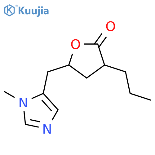 2(3H)-Furanone,dihydro-5-[(1-methyl-1H-imidazol-5-yl)methyl]-3-propyl-(9CI) structure
