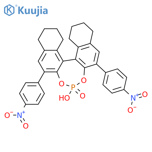 (11bR)-4-Hydroxy-2,6-bis(4-nitrophenyl)-8,9,10,11,12,13,14,15-octahydrodinaphtho[2,1-d:1',2'-f][1,3,2]dioxaphosphepine 4-oxide structure
