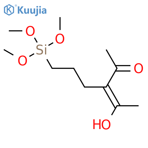 2-Hexanone, 3-(1-hydroxyethylidene)-6-(trimethoxysilyl)- structure