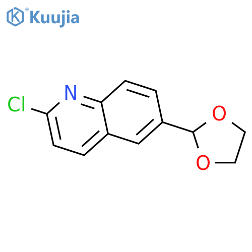 QUINOLINE, 2-CHLORO-6-(1,3-DIOXOLAN-2-YL)- structure