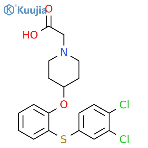 {4-[2-(3,4-dichloro-phenylsulfanyl)-phenoxy]-piperidin-1-yl}-acetic acid structure