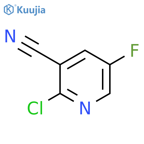 2-chloro-5-fluoropyridine-3-carbonitrile structure