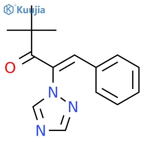 1-Penten-3-one, 4,4-dimethyl-1-phenyl-2-(1H-1,2,4-triazol-1-yl)- structure