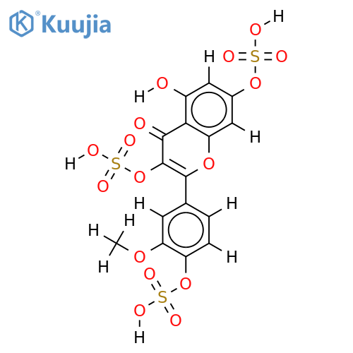 3,4',7-O-Tri-O-sulfate-3,4',5,7-Tetrahydroxy-3'-methoxyflavone structure