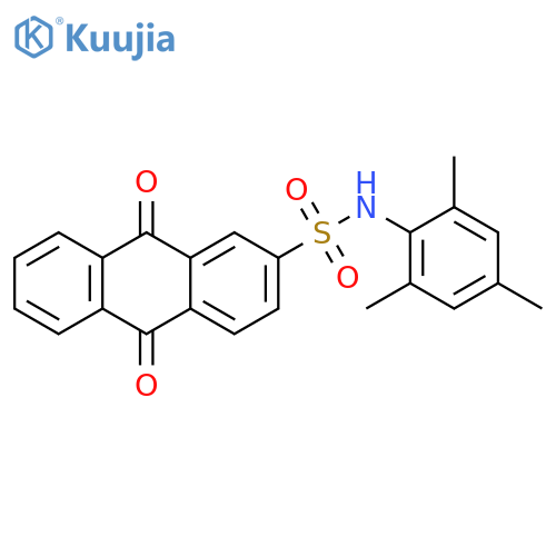 9,10-dioxo-N-(2,4,6-trimethylphenyl)-9,10-dihydroanthracene-2-sulfonamide structure