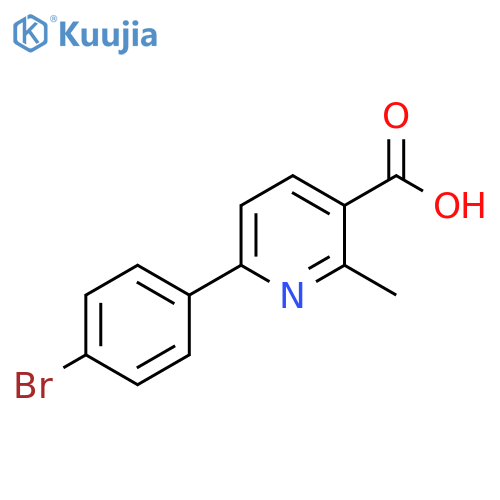 3-Pyridinecarboxylic acid, 6-(4-bromophenyl)-2-methyl- structure