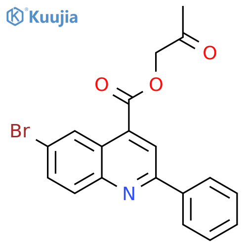 2-oxopropyl 6-bromo-2-phenyl-4-quinolinecarboxylate structure