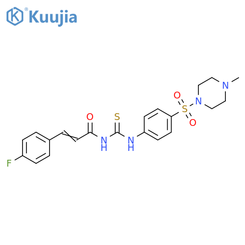 1-[(2E)-3-(4-fluorophenyl)prop-2-enoyl]-3-{4-[(4-methylpiperazin-1-yl)sulfonyl]phenyl}thiourea structure