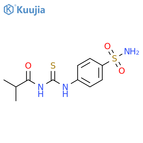 3-(2-methylpropanoyl)-1-(4-sulfamoylphenyl)thiourea structure