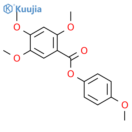 Benzoic acid, 2,4,5-trimethoxy-, 4-methoxyphenyl ester structure
