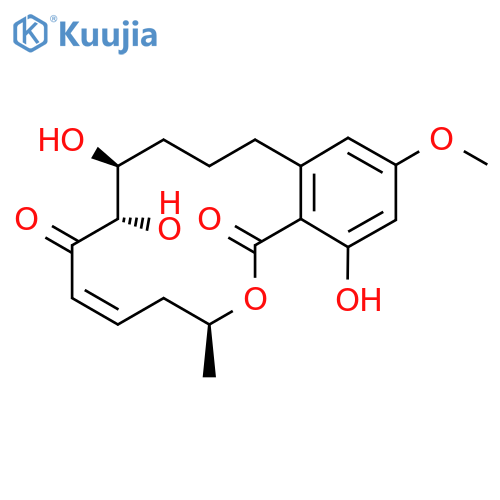 (3S,5Z,8S,9S)-3,4,9,10,11,12-Hexahydro-8,9,16-trihydroxy-14-methoxy-3-methyl-1H-2-benzoxacyclotetradecin-1,7(8H)-dione structure