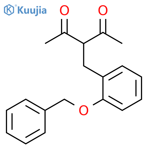 2,4-Pentanedione, 3-[[2-(phenylmethoxy)phenyl]methyl]- structure