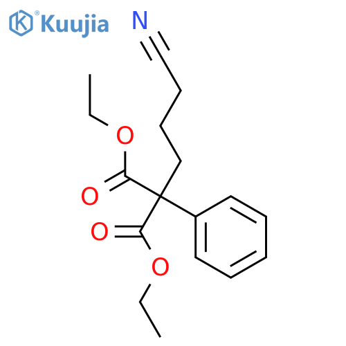 PROPANEDIOIC ACID, (3-CYANOPROPYL)PHENYL-, DIETHYL ESTER structure