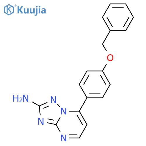 [1,2,4]Triazolo[1,5-a]pyrimidin-2-amine, 7-[4-(phenylmethoxy)phenyl]- structure