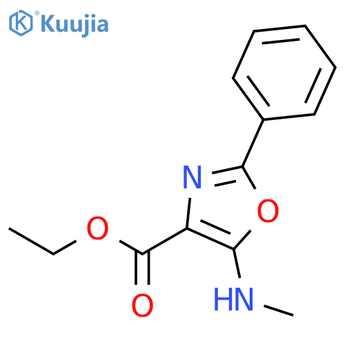 ETHYL 5-(METHYLAMINO)-2-PHENYLOXAZOLE-4-CARBOXYLATE structure