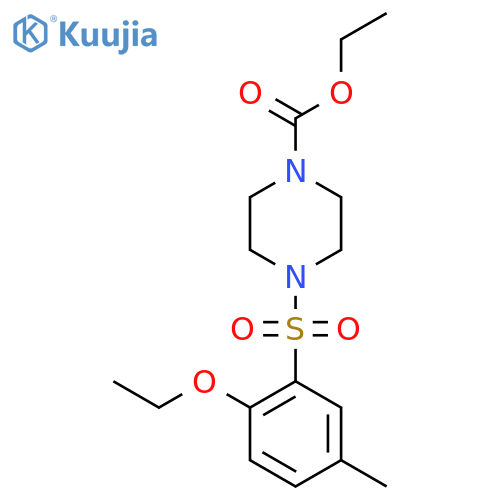 ethyl 4-(2-ethoxy-5-methylbenzenesulfonyl)piperazine-1-carboxylate structure