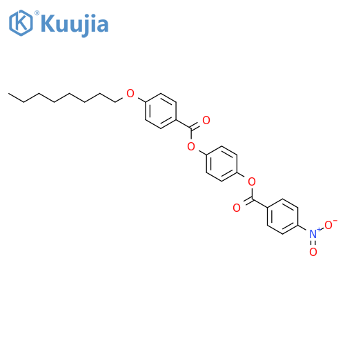 Benzoic acid, 4-(octyloxy)-, 4-[(4-nitrobenzoyl)oxy]phenyl ester structure