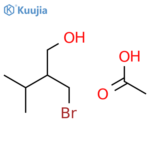 Acetic acid;2-(bromomethyl)-3-methylbutan-1-ol structure