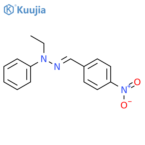 Benzaldehyde, 4-nitro-, ethylphenylhydrazone structure