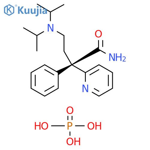 2-Pyridineacetamide, α-[2-[bis(1-methylethyl)amino]ethyl]-α-phenyl-, (αR)-, phosphate (1:1) structure
