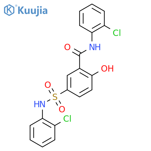 Benzamide,N-(chlorophenyl)-5-[[(chlorophenyl)amino]sulfonyl]-2-hydroxy- structure