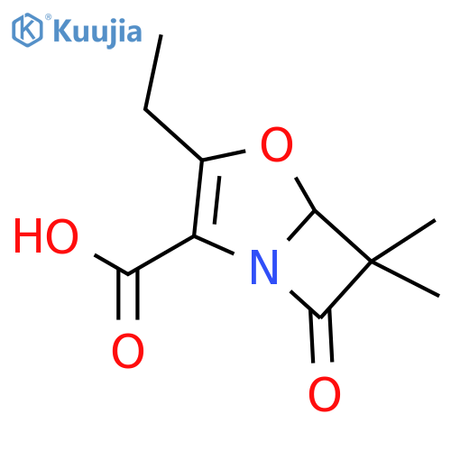 4-Oxa-1-azabicyclo[3.2.0]hept-2-ene-2-carboxylicacid, 3-ethyl-6,6-dimethyl-7-oxo- structure