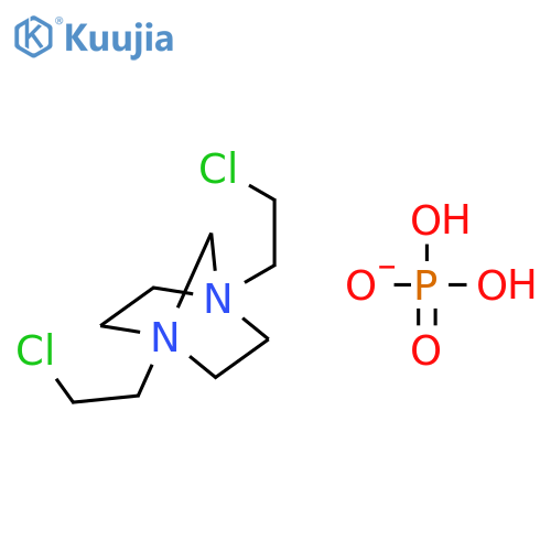 1,4-bis(2-chloroethyl)-1,4-diazoniabicyclo[2.2.1]heptane;dihydrogen Phosphate structure