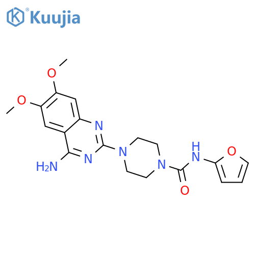 1-Piperazinecarboxamide,4-(4-amino-6,7-dimethoxy-2-quinazolinyl)-N-2-furanyl- structure