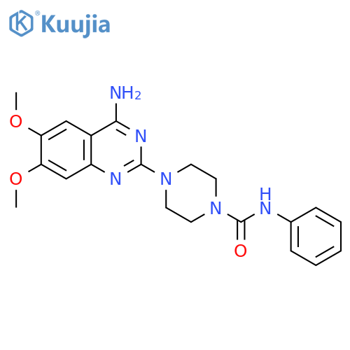 1-Piperazinecarboxamide,4-(4-amino-6,7-dimethoxy-2-quinazolinyl)-N-phenyl- structure