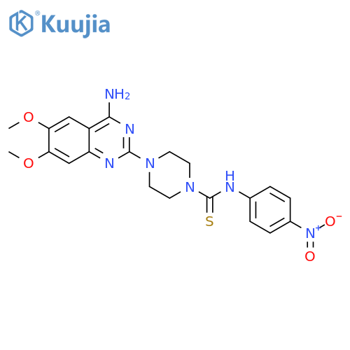 1-Piperazinecarbothioamide,4-(4-amino-6,7-dimethoxy-2-quinazolinyl)-N-(4-nitrophenyl)- structure