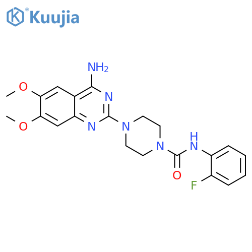 1-Piperazinecarboxamide,4-(4-amino-6,7-dimethoxy-2-quinazolinyl)-N-(2-fluorophenyl)- structure