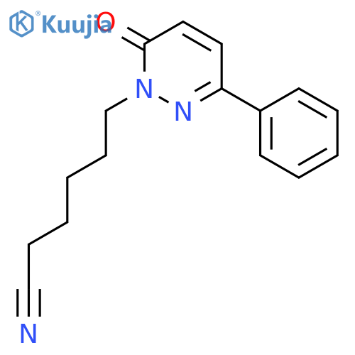 1(6H)-PYRIDAZINEHEXANENITRILE, 6-OXO-3-PHENYL- structure