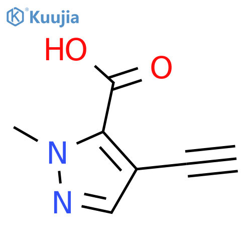 4-ethynyl-1-methyl-1H-pyrazole-5-carboxylic acid structure